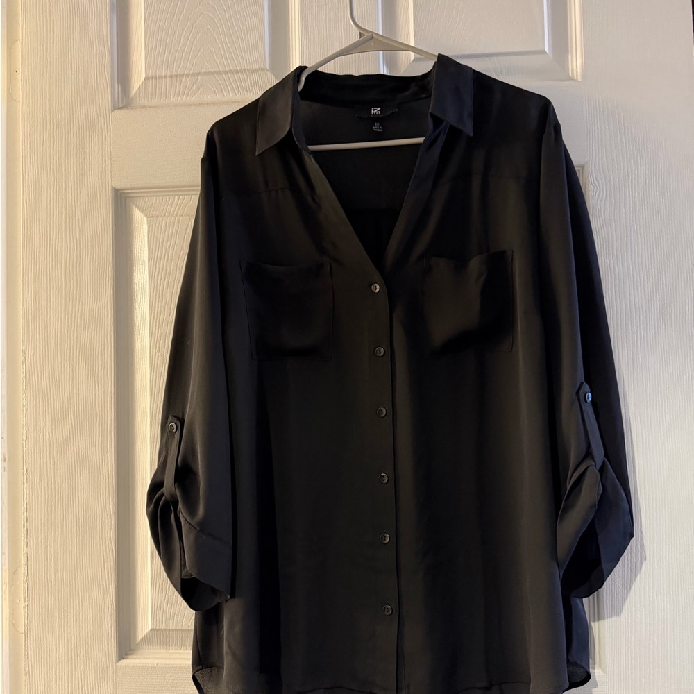Iz Byer Classic Black Blouse